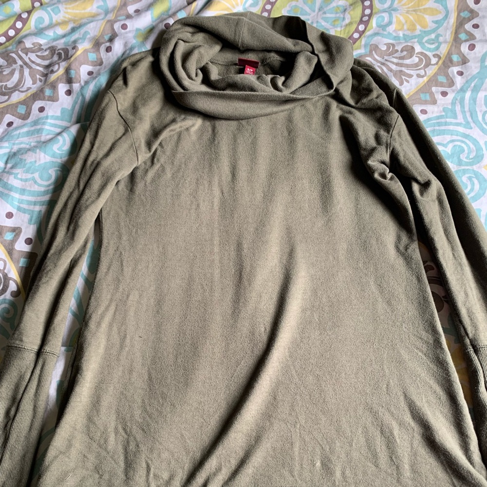 Cute olive green cowl neck sweater